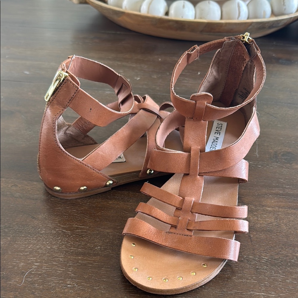 Steve Madden Tan Strappy Sandals